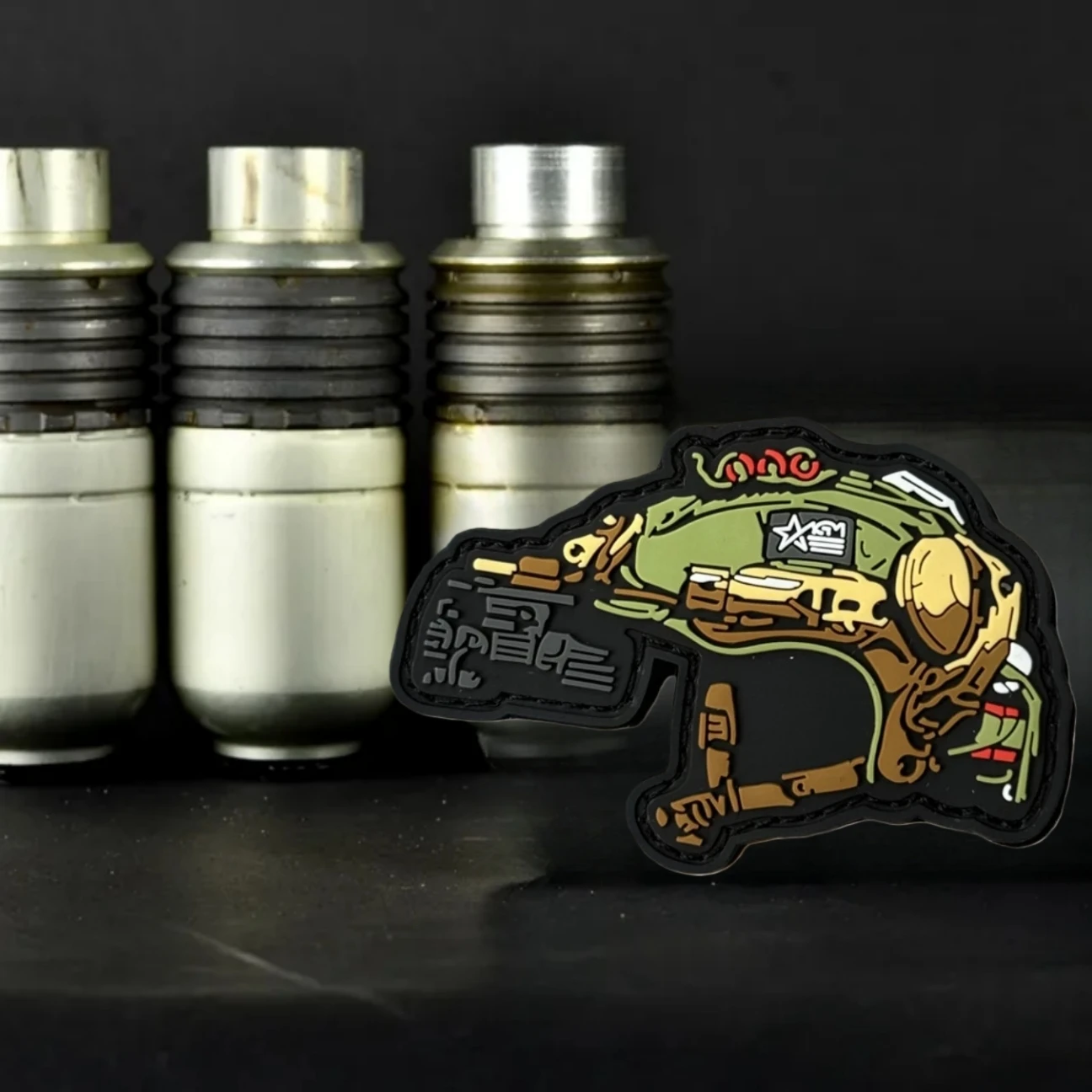 Parche de calavera para casco, gancho y bucle de moral táctico, apliques personalizados, pegatina para mochila del ejército militar, parches de PVC para ropa