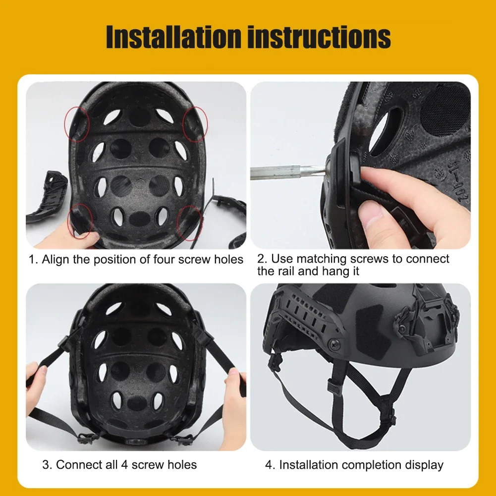 Casco de caza con cabeza de cuerda fija, sistema de conexión de suspensión de casco táctico rápido, accesorios para casco, accesorios de caza - imagen 5