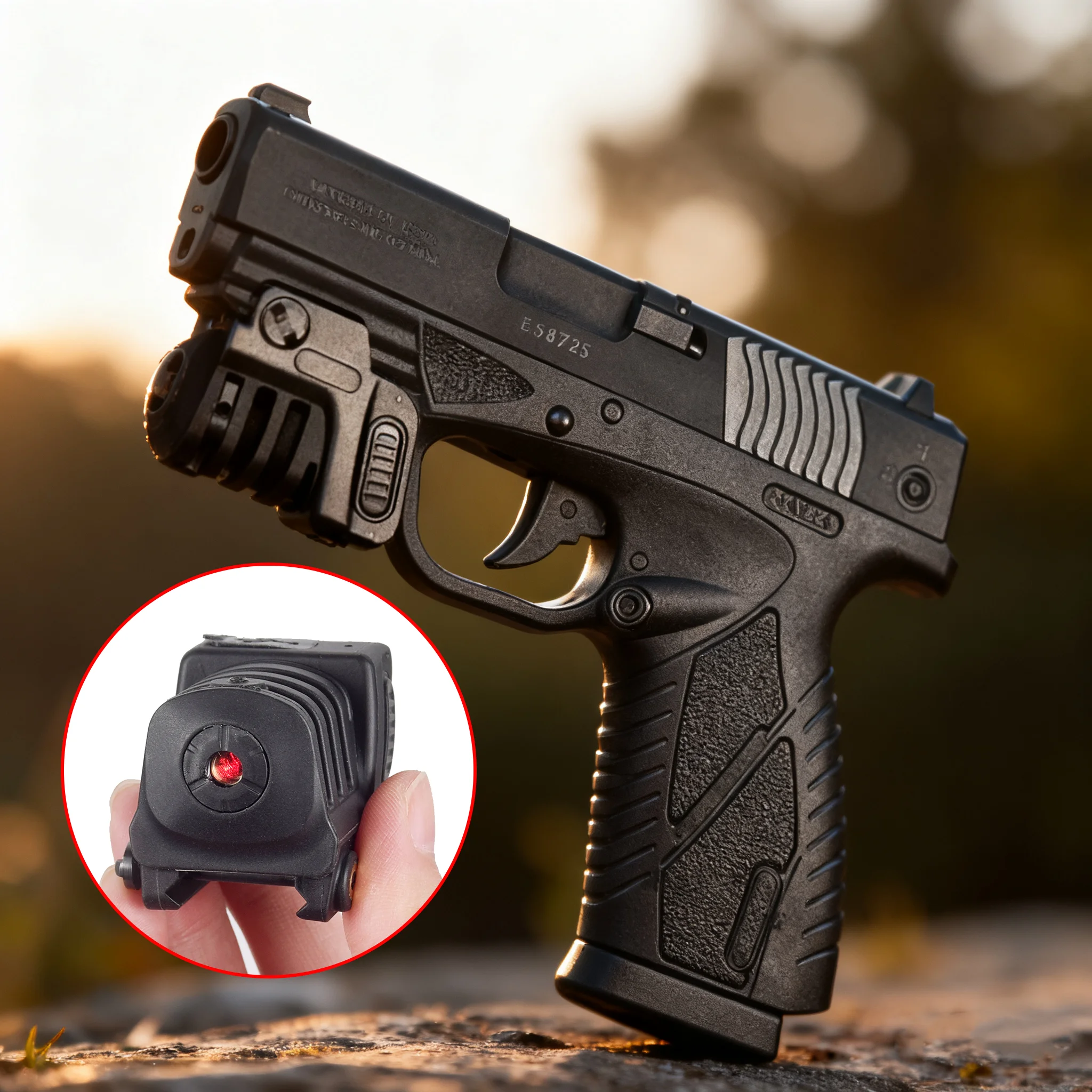 Mira compacta láser táctica roja/verde/azul, Compatible con rieles Picatinny de 20mm, adecuada para Glock 17/19