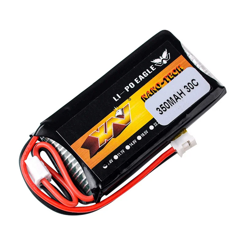 Batería Lipo HJ 2S para coche teledirigido, 7,4 V, 350mAh, 30C, para AXIAL SCX24 90081, C10 1/24, accesorios para modelos de coche teledirigido, 7,4 V - imagen 3