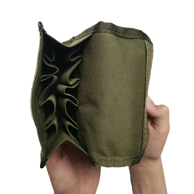 Soporte táctico de recarga de 10 tiros redondos, bolsa Molle de calibre 12, bolsa para revistas de 20G, soporte para cartuchos redondos de munición, equipo de caza - imagen 2