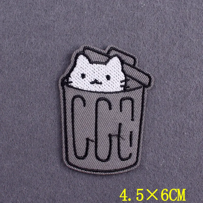 Parche bonito de gato Corgi, parches para planchar para pegatinas de ropa, parche bordado de dibujos animados DIY para ropa, insignias de rayas en mochila - imagen 4