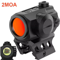 2MOA Red Dot Optics 1x22mm Airsoft Red Dot Sight táctico Rifle de aire alcance movimiento despierto caza Riflescope vista para riel de 20mm