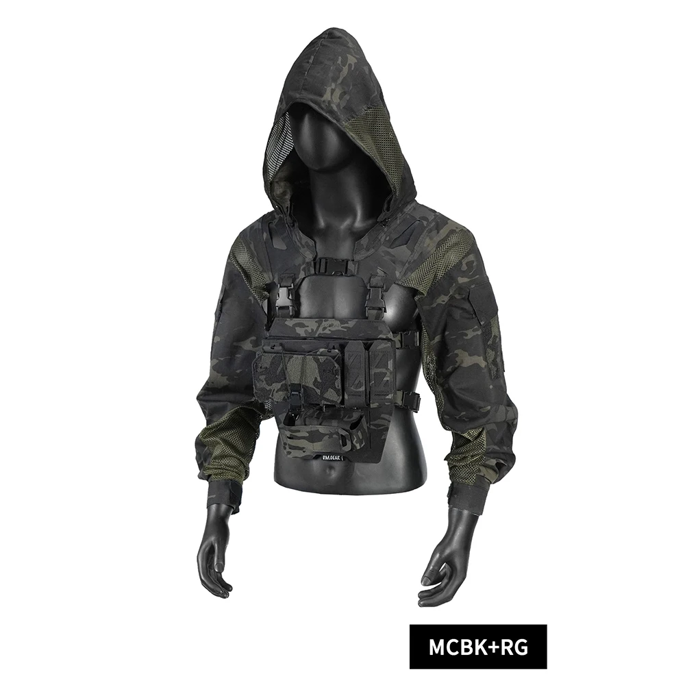DMgear-Chaqueta táctica con capucha Original, ropa de camuflaje de manga larga con bolsa táctica, combinación cómoda y transpirable - imagen 3