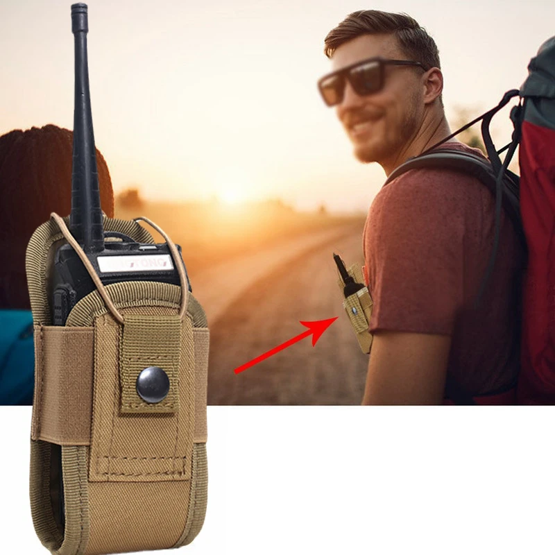 Molle Radio Tactical Walkie Talkie colgante, Camping, caza, interfono, funda, revista, paquete de bolsa Talkie - imagen 4