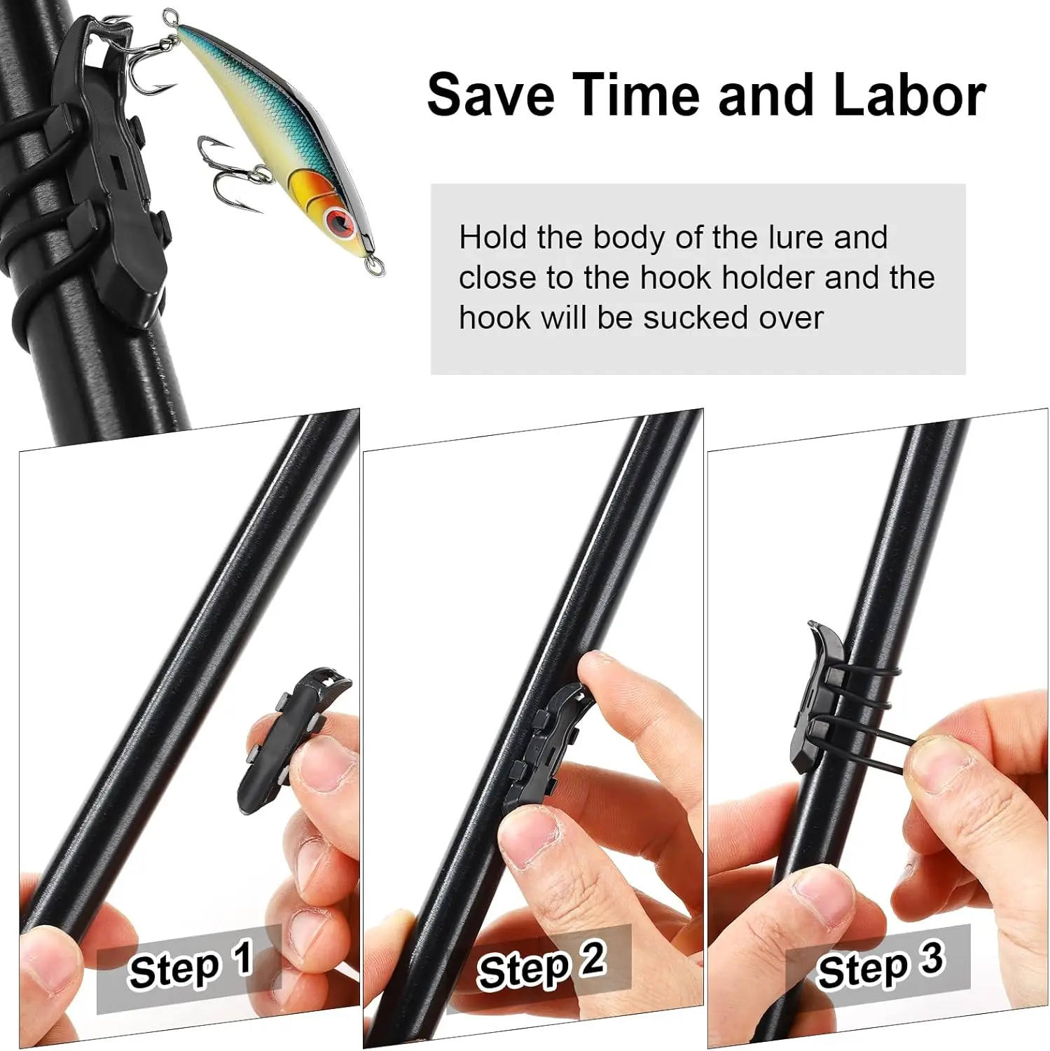 Gancho magnético para caña de pescar, soporte para caña de pescar, Kit de colgador de cebo rápido, accesorios de pesca, 4/10 Uds. - imagen 5