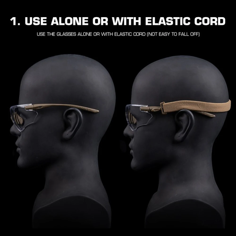 Gafas tácticas polarizadas para tiro Airsoft, gafas de sol a prueba de viento, gafas multiusos para ciclismo y motocicleta, equipo para casco - imagen 3