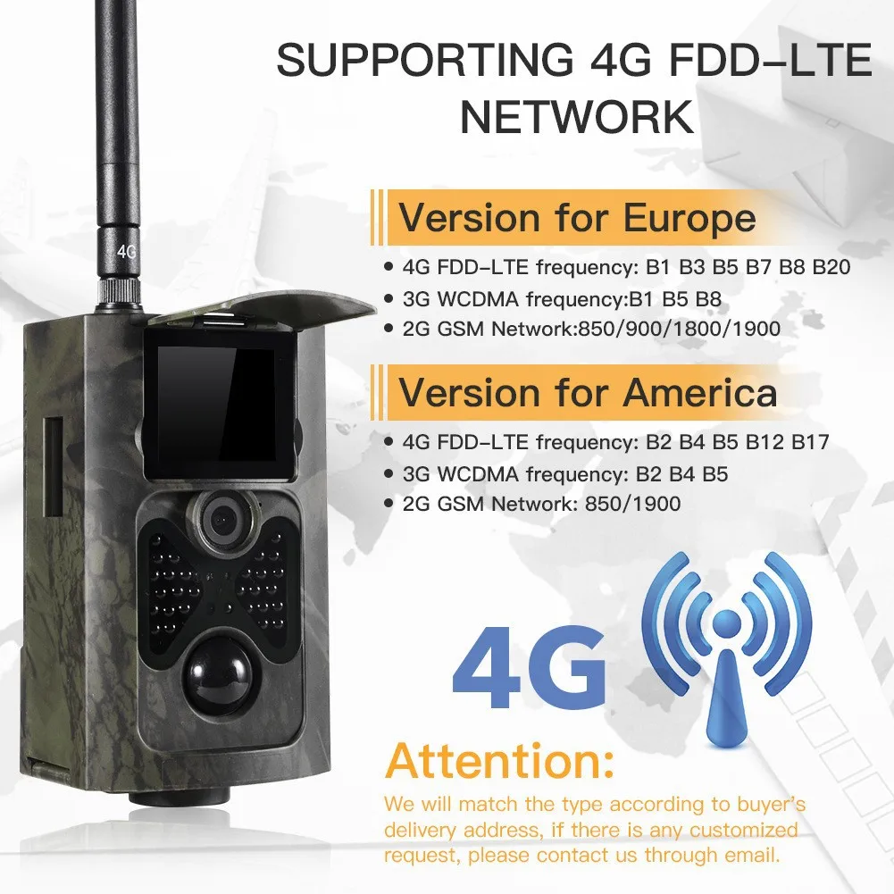 Cámara de rastreo para caza, dispositivo de vigilancia con visión nocturna, 4G, HC-550LTE, 20MP, SMTP, MMS, SMS, FTP - imagen 3