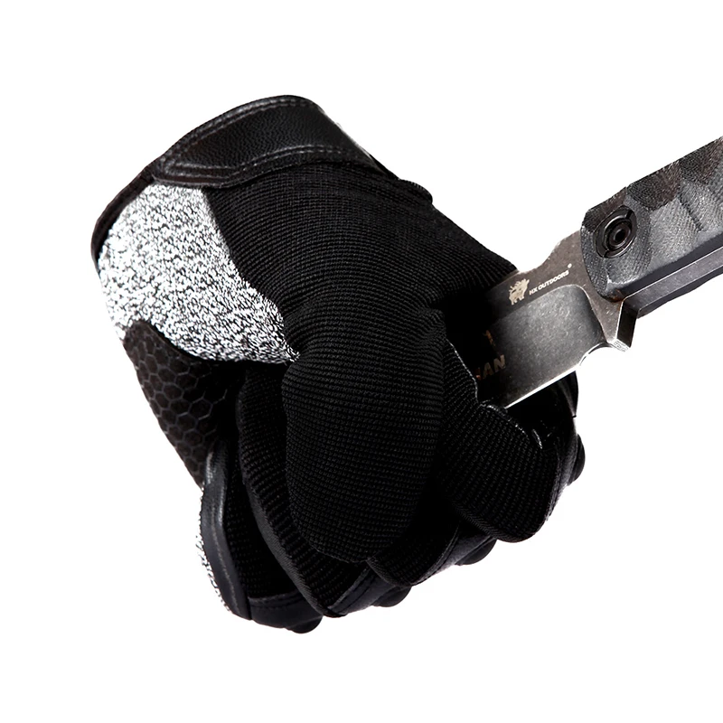 AQzxdc Guantes resistentes a cortes de protección para exteriores 5, guantes de trabajo tácticos duraderos con pantalla táctil y airbag a prueba de golpes, guantes de trabajo - imagen 2