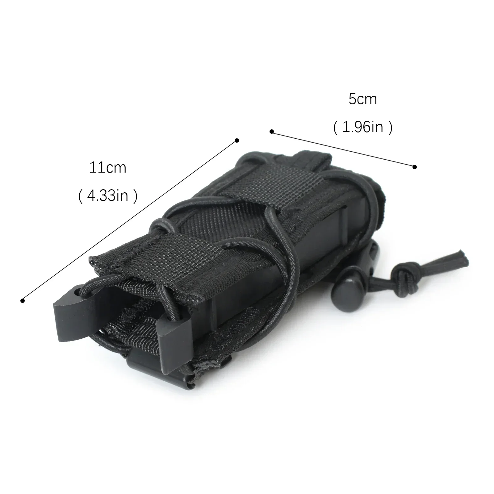 Bolsa táctica para revista individual de 9mm, riñonera Molle para pistola Mag, soporte para linterna de caza y senderismo al aire libre, funda para cuchillo EDC - imagen 3
