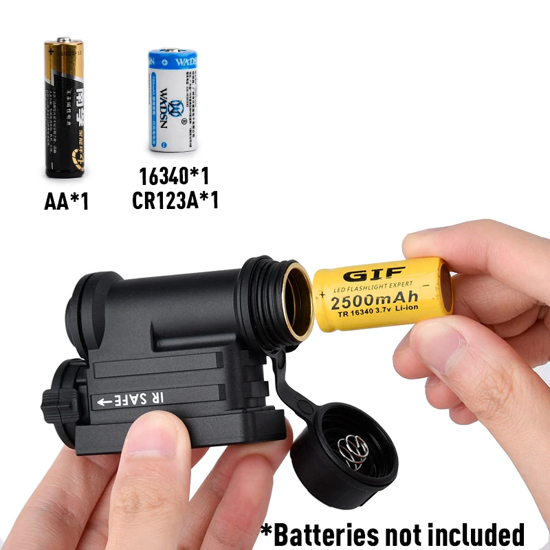 Sidewinder 2 lámpara para casco luz estroboscópica táctica rojo/azul/blanco/cabeza IR luz IFF caza pesca linterna LED auxiliar PEQ15 - imagen 5