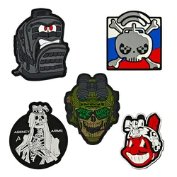 Accesorios para bolsas al aire libre, insignias tácticas de goma de PVC, mochilas escolares para drones morales, parches de gancho y bucle para mochila, chaleco y casco DIY