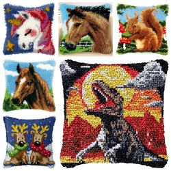 Kit ganchillo fundas cojín animales – Perro tigre caballo
