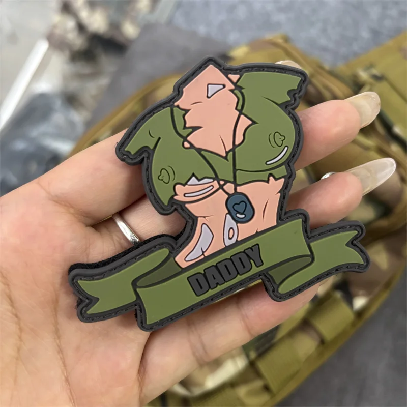 Parche táctico de PVC 3D para chica en ropa, insignia de moral, parche militar con gancho, pegatinas para mochila, brazalete - imagen 4