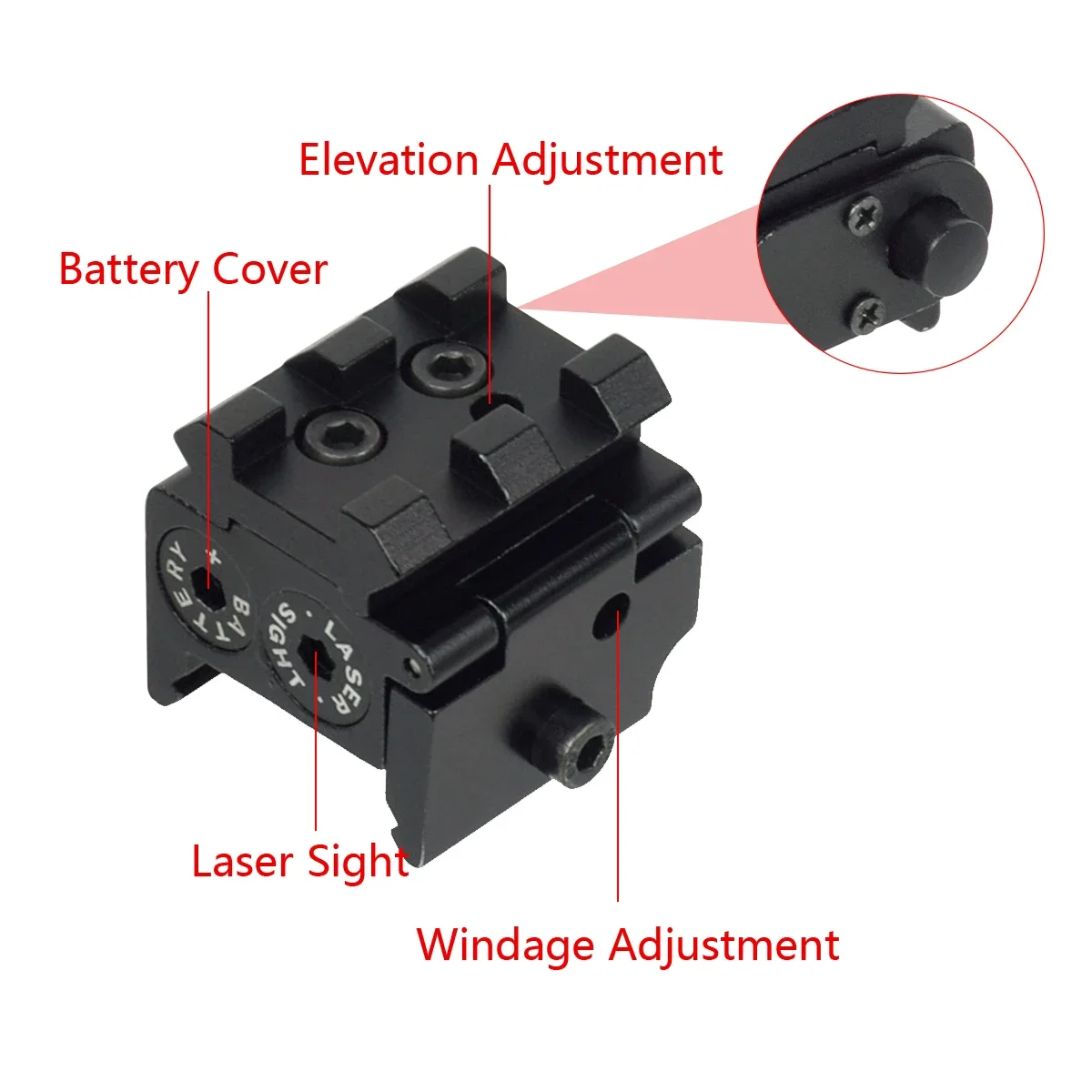 Pistola de aire para Rifle Taurus G2C G3C CZ-75 Glock Airsoft, mira láser Mini compacta desmontable, Metal rojo y verde, 20mm, riel Picatinny - imagen 2