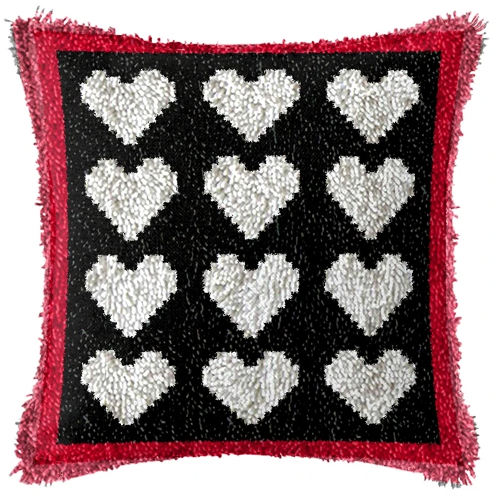 Kits de cojines con gancho de pestillo de amor y corazón, funda de almohada de ganchillo, Hobby y manualidades, hilo DIY para funda de cojín bordada, almohadas para sofá cama - imagen 5