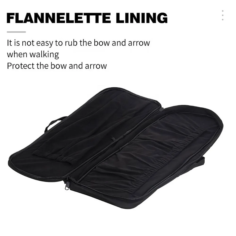 Bolsa de arco de tiro con arco de carbono, estuche de almacenamiento ligero portátil, recurvo, desplegable, flecha, práctica de caza, competición, 66x26x8cm - imagen 2