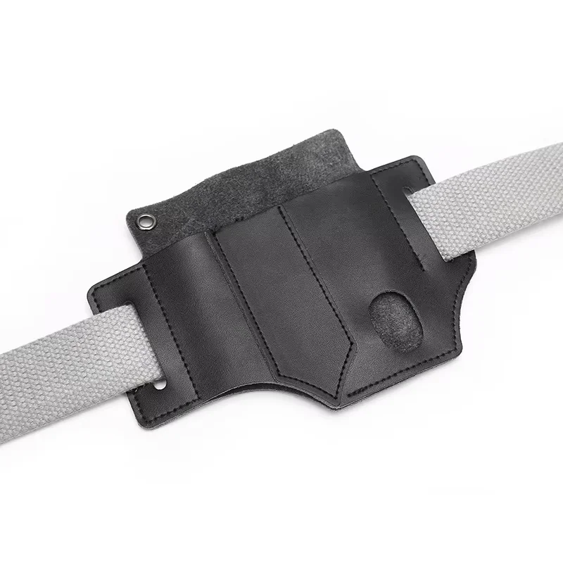 Herramienta EDC de cuero para exteriores, funda para cuchillo, bolsillos, soporte multiherramientas, organizador esencial, bolsa para cinturón, bolsillo para caza, linterna portátil - imagen 4