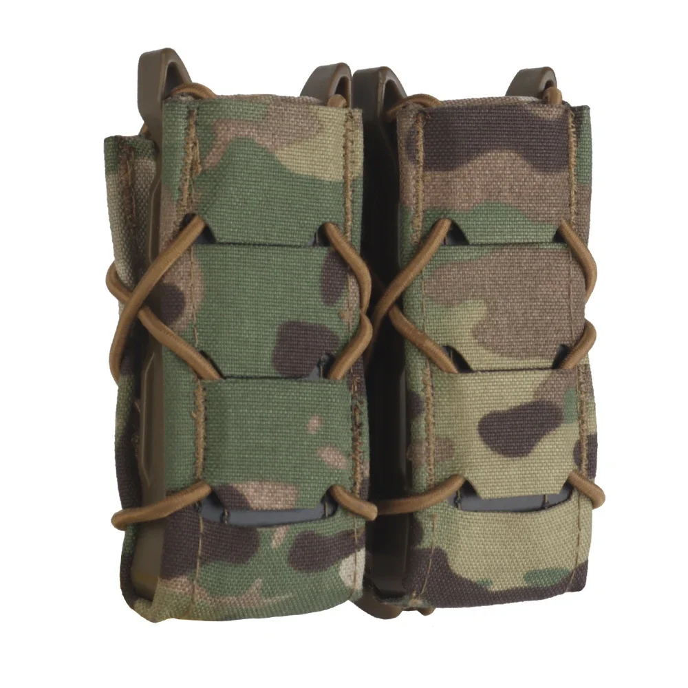 Bolsa doble para revistas V2 de 9mm, bolsa de herramientas Molle para caza, linterna, cuchillo y función de bolígrafo, chaleco, cinturón, accesorio de cintura - imagen 2