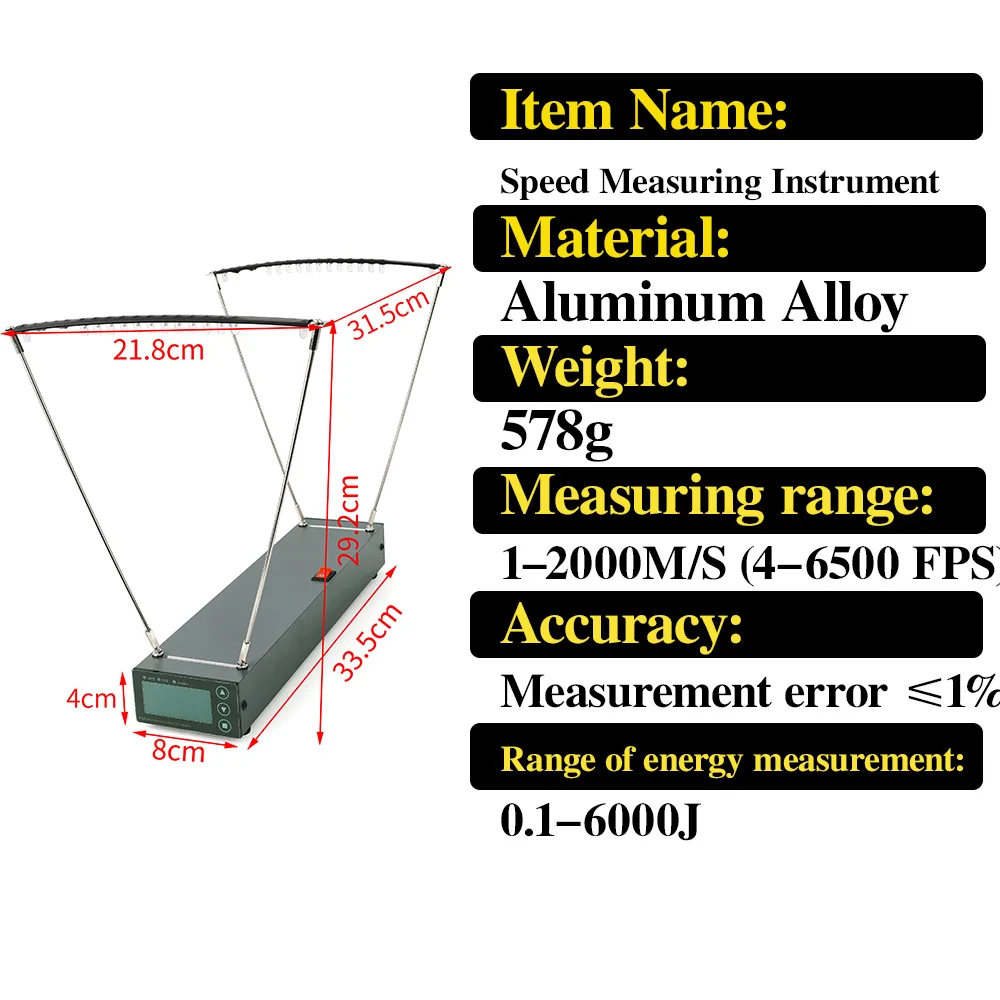 Instrumentos de medición de velocidad de flecha de tiro con arco, herramientas de 4-6500FPS, velocimetría, tiro con arco, tirachinas, arco de bala, flecha, juguetes de tiro - imagen 2