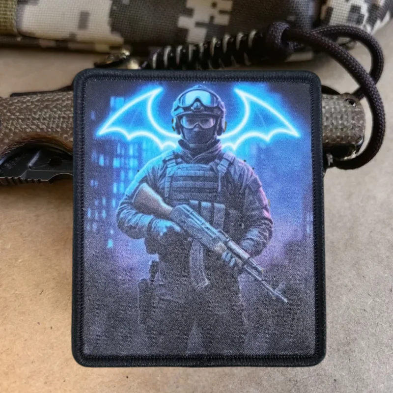 Parche con estampado de guardián nocturno, chaleco táctico, gancho y bucle, sombrero, insignia de moral, mochila, pegatinas decorativas, parches para brazalete para ropa - imagen 5