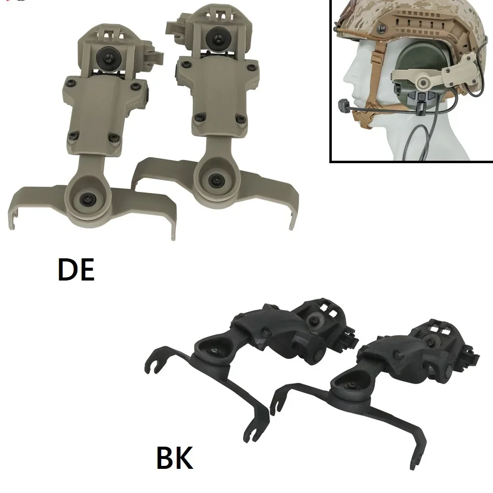 Adaptador de pista para casco de arco, accesorio para auriculares tácticos, soporte para casco de arco, Compatible con auriculares MSA SORDI, TAC-SKY - imagen 3
