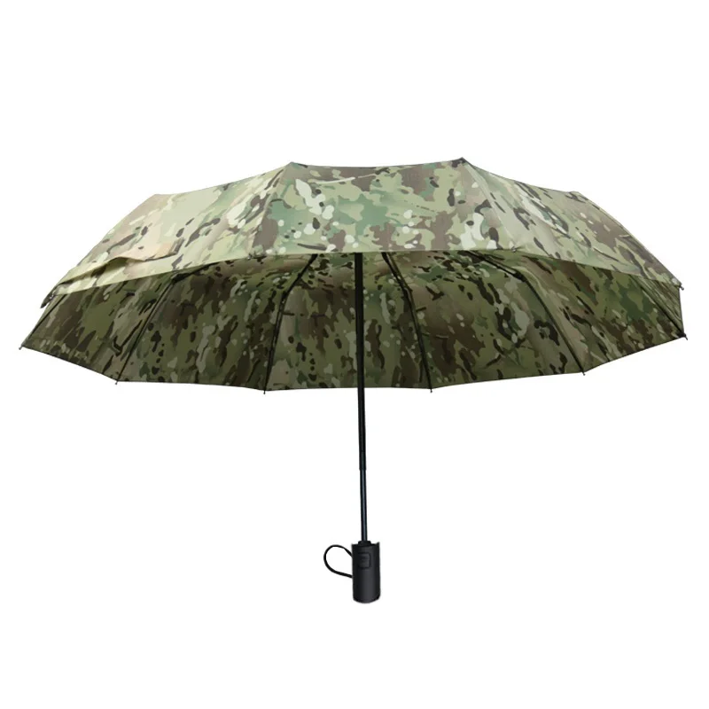 Paraguas táctico totalmente automático de alta calidad para hombres, Multicam plegable, a prueba de viento, reforzado, ventiladores militares, suministros para exteriores - imagen 3