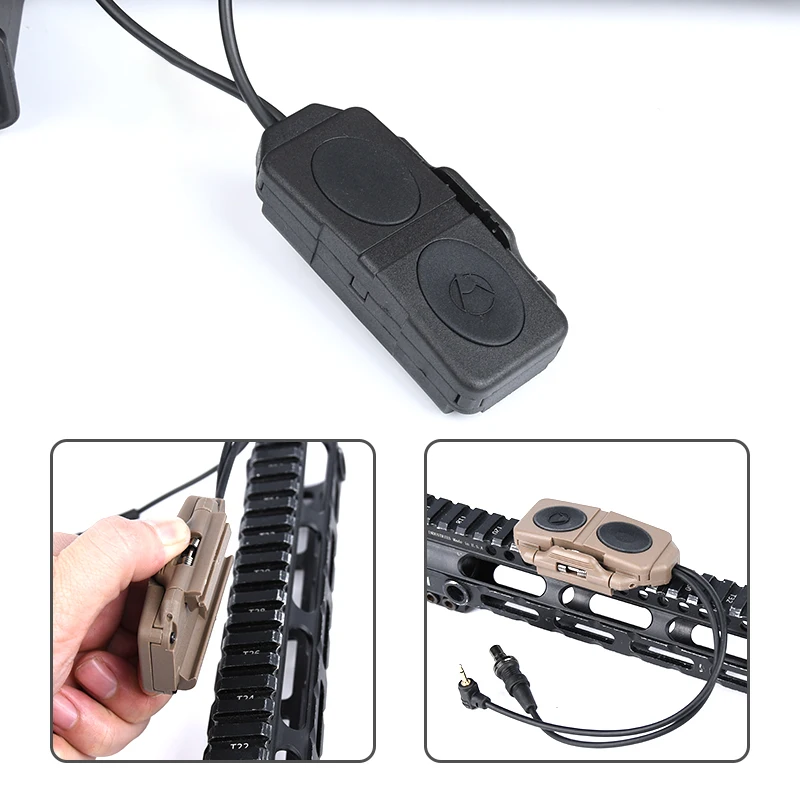 PEQ DBAL láser táctico M300 M600, control remoto, interruptor de presión dual, accesorios de linterna de reconocimiento de caza al aire libre - imagen 5