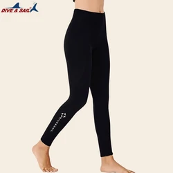 Traje de neopreno negro de 2mm para hombre y mujer, pantalones para buceo, snorkel, surf, natación, pantalones cálidos, mallas