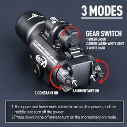 Surefire X300/X400/X400U linterna táctica LED 20mm Picatinny