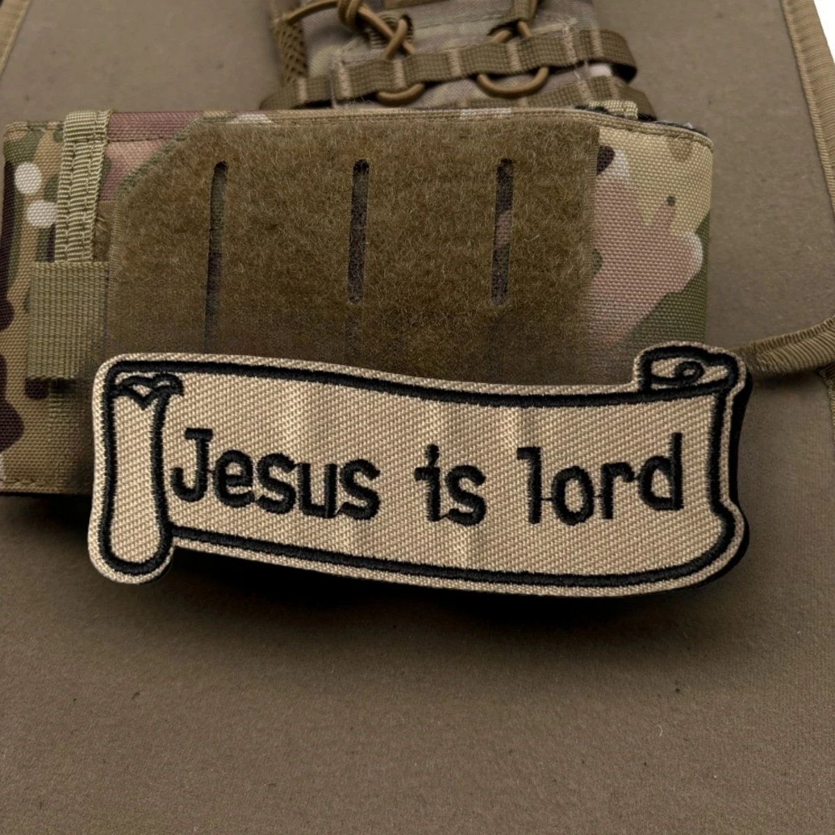 Parche bordado de niño de Dios, Biblia cristiana, amor, fe de Jesús, insignia de moral táctica, apliques impresos para ropa - imagen 5