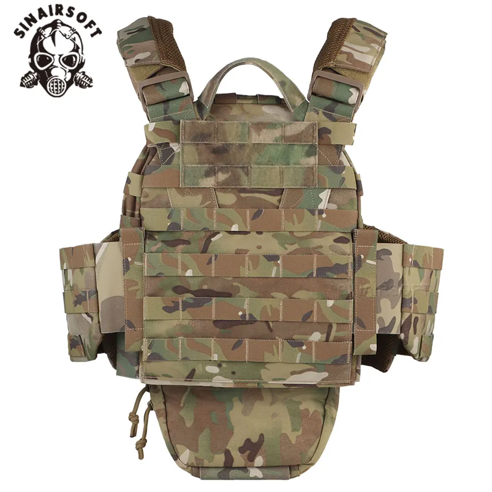 Chaleco táctico de arco para Airsoft, portador de placa de liberación rápida, ajustable, transpirable, para entrenamiento, pesado, MOLLE, con bolsa de descarga - imagen 2