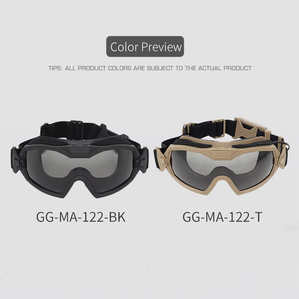 Gafas tácticas antiniebla Airsoft doble lente microventilador - imagen 2