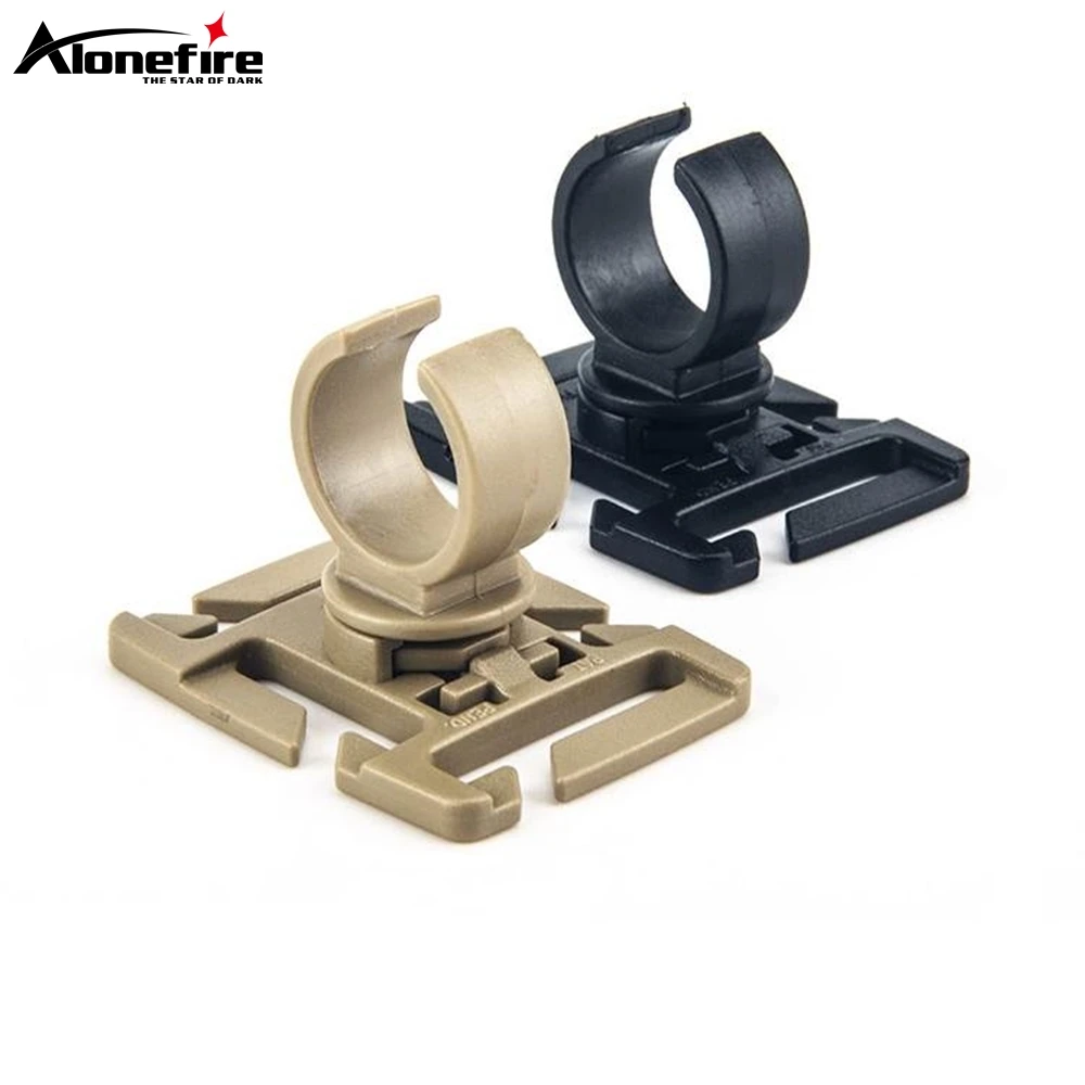 Clip para linterna con anillo en U giratorio 360, trabajo al aire libre, senderismo, montaña, escalada, mochila, soporte de luz, tubo de agua, abrazadera de herramienta para bastón de senderismo - imagen 2
