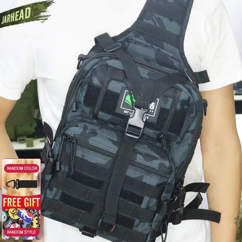 Nuevo paquete de asalto táctico Sling mochila 900D deporte Molle impermeable EDC mochila bolsa para senderismo al aire libre Camping caza 20L - imagen 5