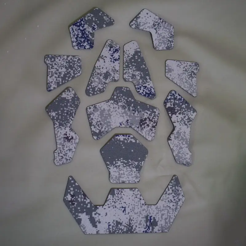 Nuevo casco táctico DIY gancho pegatina facial modelado casco rápido gancho y bucle parche de camuflaje grande cinco hojas camuflaje/Anti IR - imagen 5