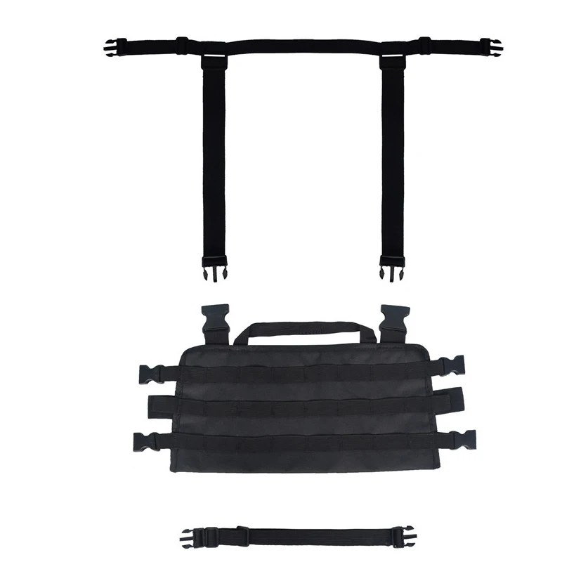 Panel de pecho Modular al aire libre, chaleco táctico Molle, aparejo de pecho frontal, equipo táctico y de servicio, aparejo de pecho CS para caza y Paintball - imagen 5