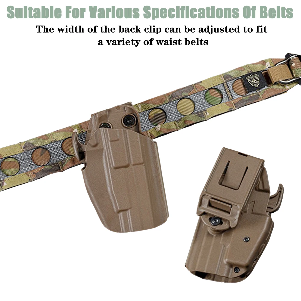 Funda universal de liberación rápida para GLOCK 17,20,21,22,31,37.GRAND POWER 45,P1,P11,P40.H&K 45.H&K VP40.S&W M&P 22. S&W SW40F - imagen 5