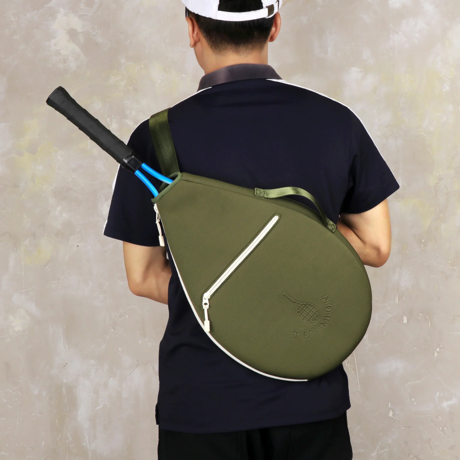 Tourbon Tote Bolsa para raqueta de tenis Entrenamiento deportivo Bandolera Bolsa de tenis Neopreno Peso ligero Correa ajustable al aire libre - imagen 2