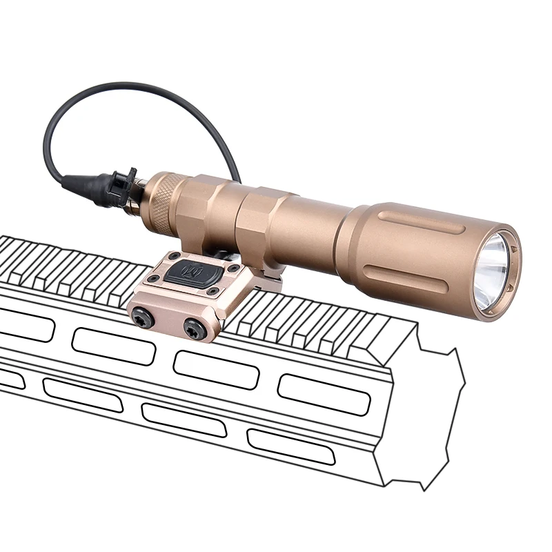 WADSN-linterna de PLH-V2, luz LED para arma de caza, potente foco PLH V2, lámpara de explorador, interruptor de presión compensado de Metal compatible con riel de 20MM - imagen 4