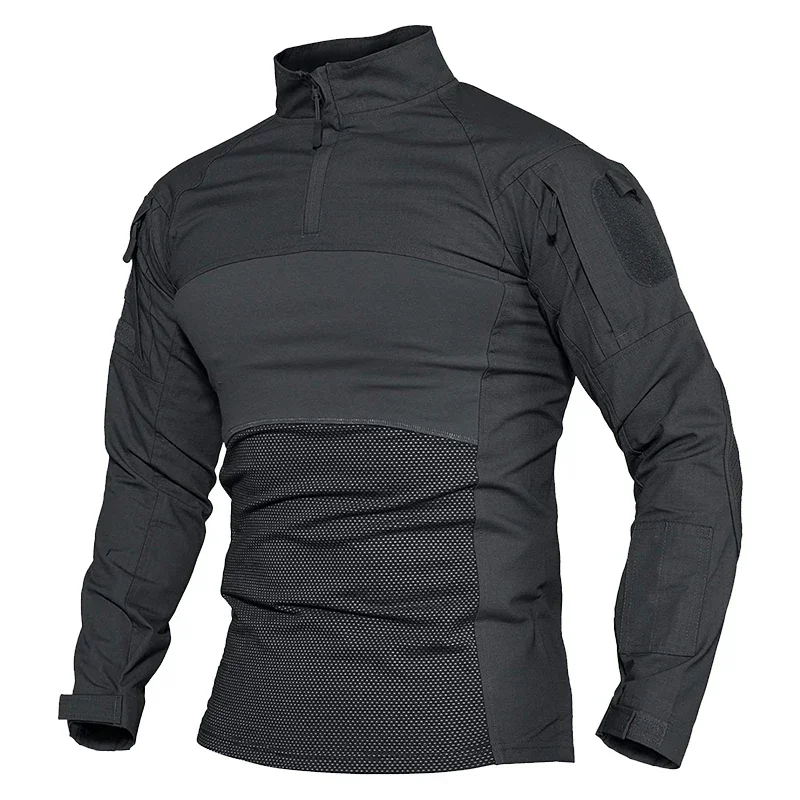 Nuevas camisetas tácticas para exteriores para hombre, camisa de manga larga de camuflaje estadounidense para caza y escalada, ropa deportiva transpirable para hombre - imagen 2