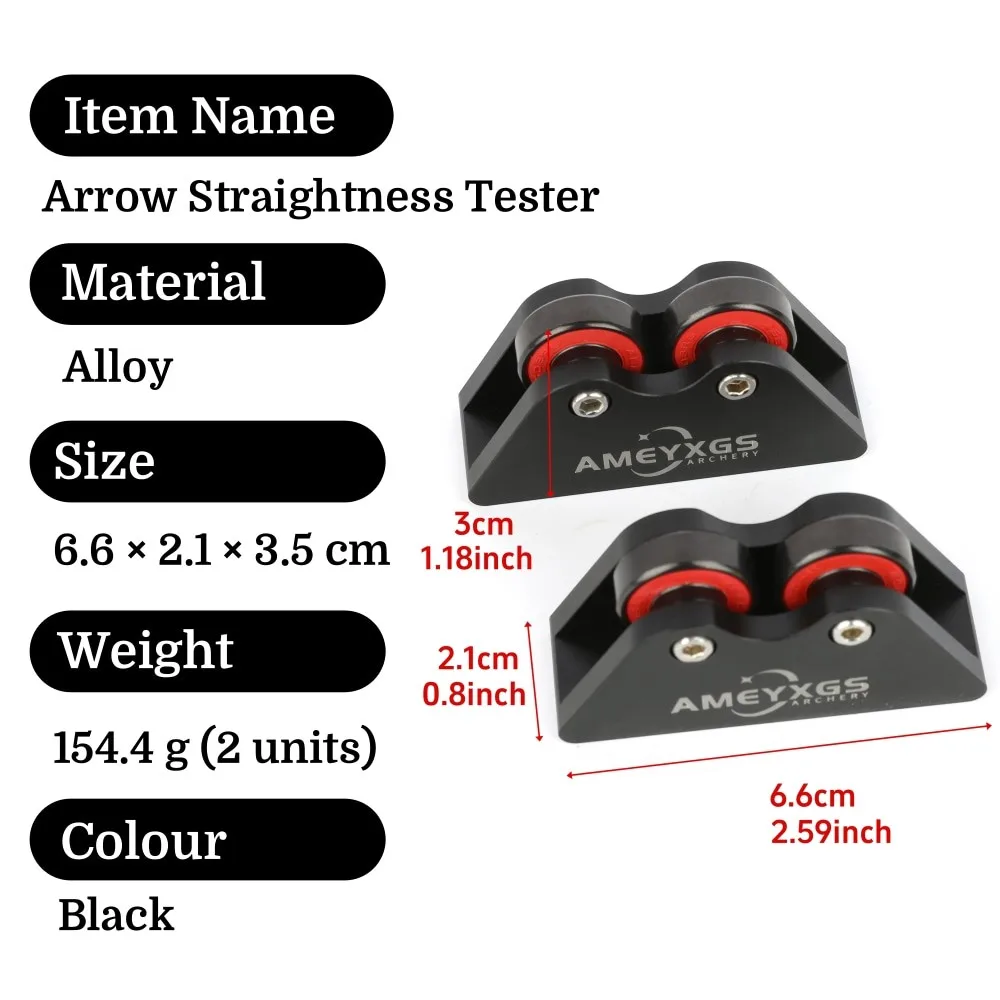 Flecha medidora de tiro con arco, aleación de aluminio, eje Selector duradero, herramienta portátil, accesorio de práctica de entrenamiento, 2 uds. - imagen 3