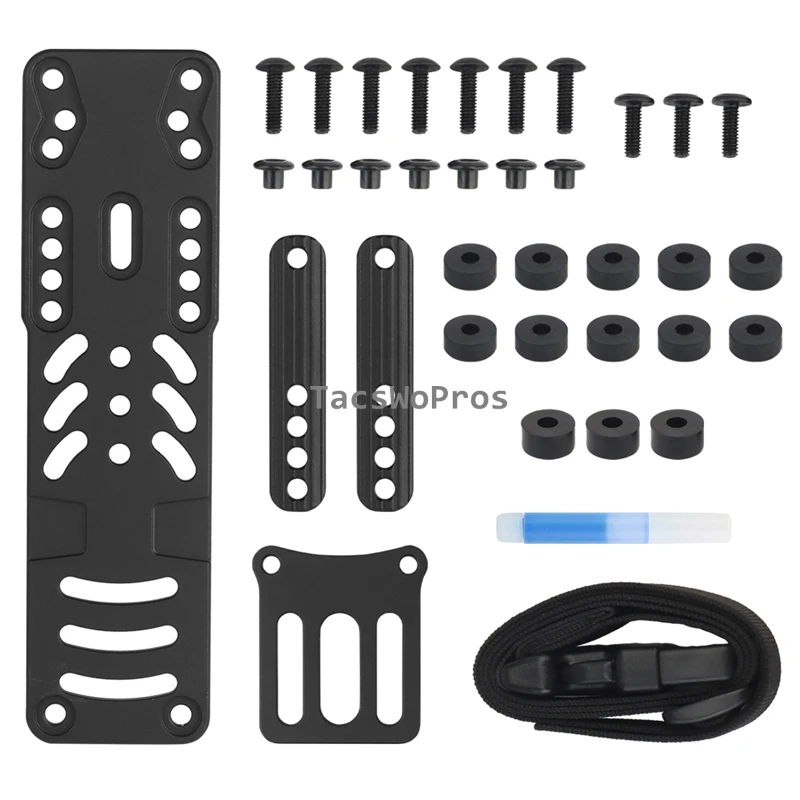 Adaptador de funda de caza, plataforma de transporte de pierna caída con correa para pierna, Kit adaptador de funda de pistola táctica de ajuste Modular de aleación de aluminio - imagen 2