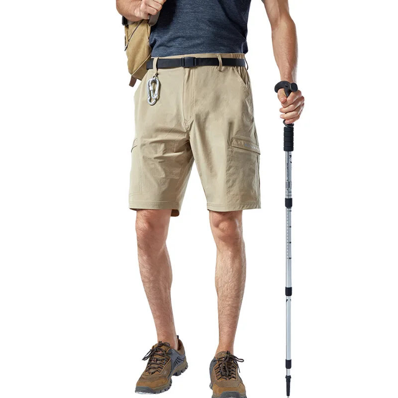 Pantalones cortos de secado rápido con múltiples bolsillos para hombre, Shorts Cargo impermeables para escalada al aire libre, caza y pesca, Verano - imagen 2