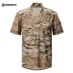 Shekkingears Camiseta táctica rugby secado rápido transpirable