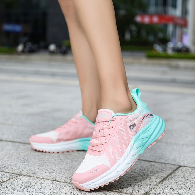 CAMSSOO-Zapatillas de senderismo para hombre y mujer, calzado ligero y transpirable para correr, todoterreno, escalada, amortiguación antideslizante, 2024 - imagen 3