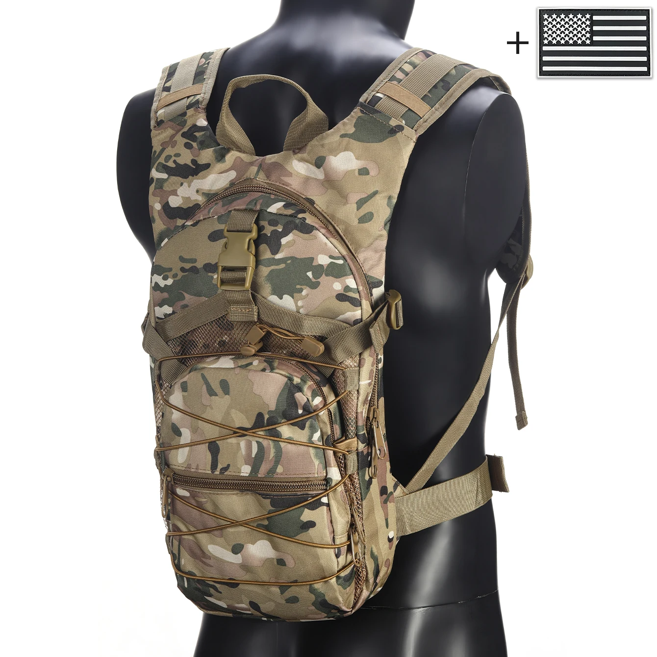 Mochila con correas elásticas y hebillas, bolsillos multicapa confeccionados en materiales duraderos adecuados para ambientes exteriores. - imagen 2