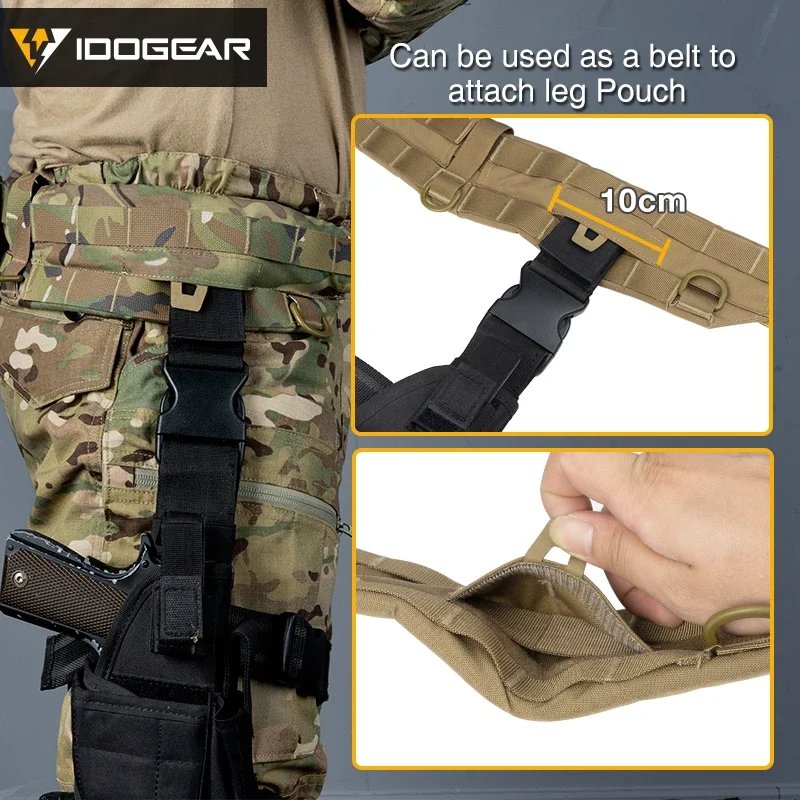 IDOGEAR Molle cinturón táctico MRB cinturón Modular de liberación rápida cinturón de combate militar ejército para hombre accesorios Airsoft Caza - imagen 4