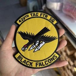 Parche táctico halcones negros bordado - insignia moral para mochila