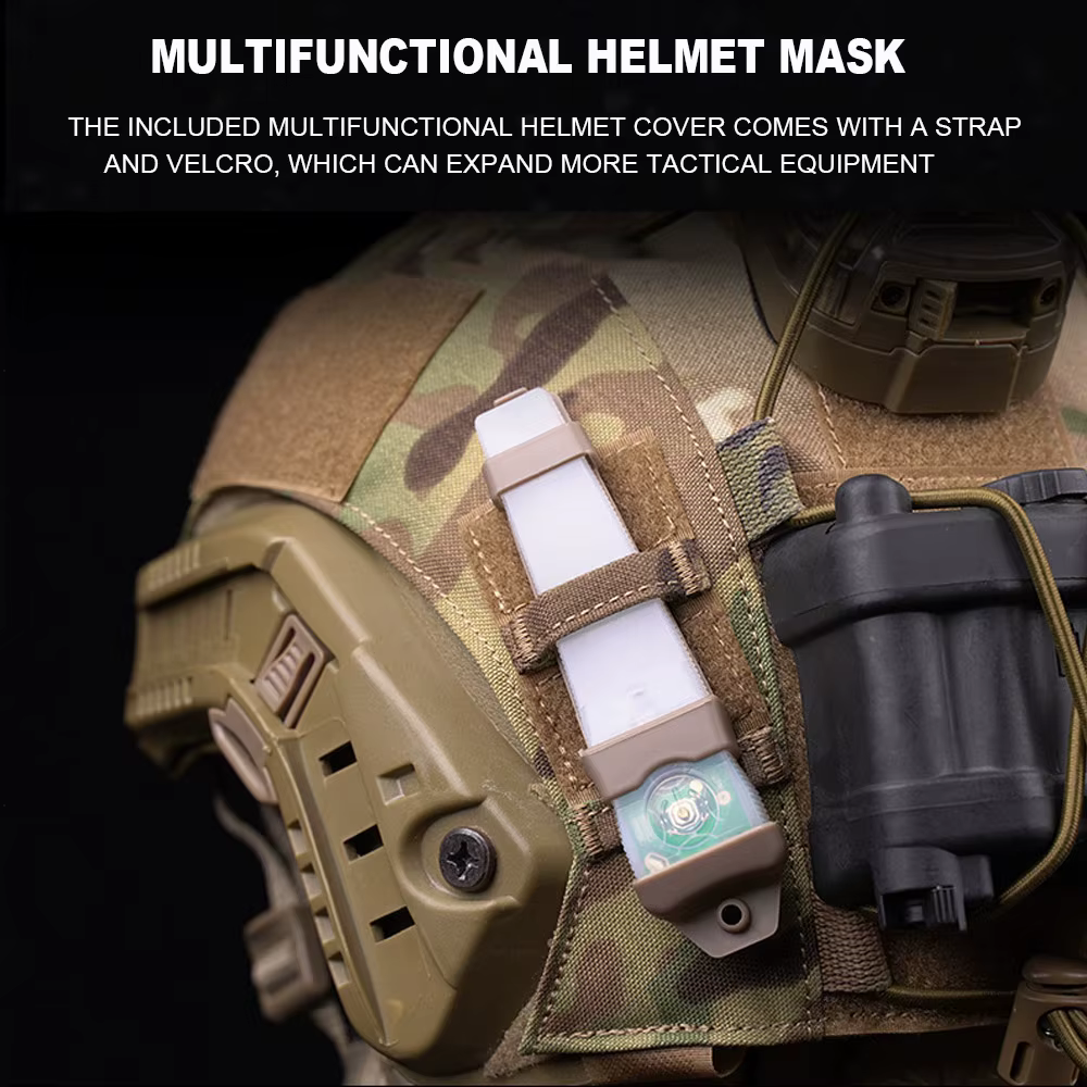 Máscara táctica Airsoft para Paintball, máscara de media cara totalmente protegida, casco rápido Militar, gafas, malla de acero, regalos de Halloween, 3 en 1 - imagen 5